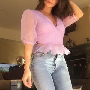 Lavender Lover’s + Friends Cropped Blouse